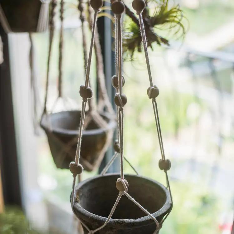 Cotton Hemp Rope Planter Hanger by RusticReach