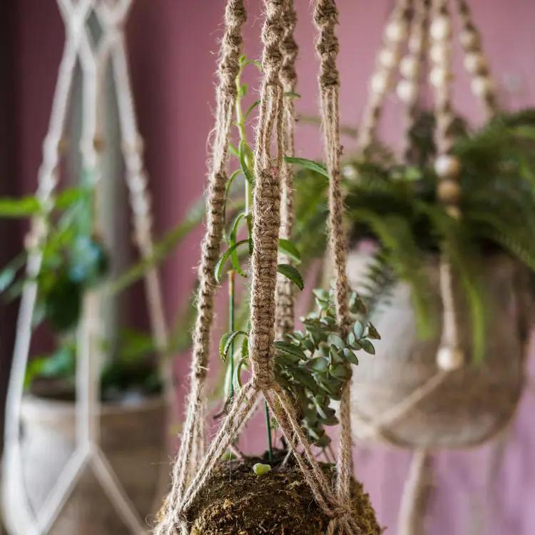 Cotton Hemp Rope Planter Hanger by RusticReach