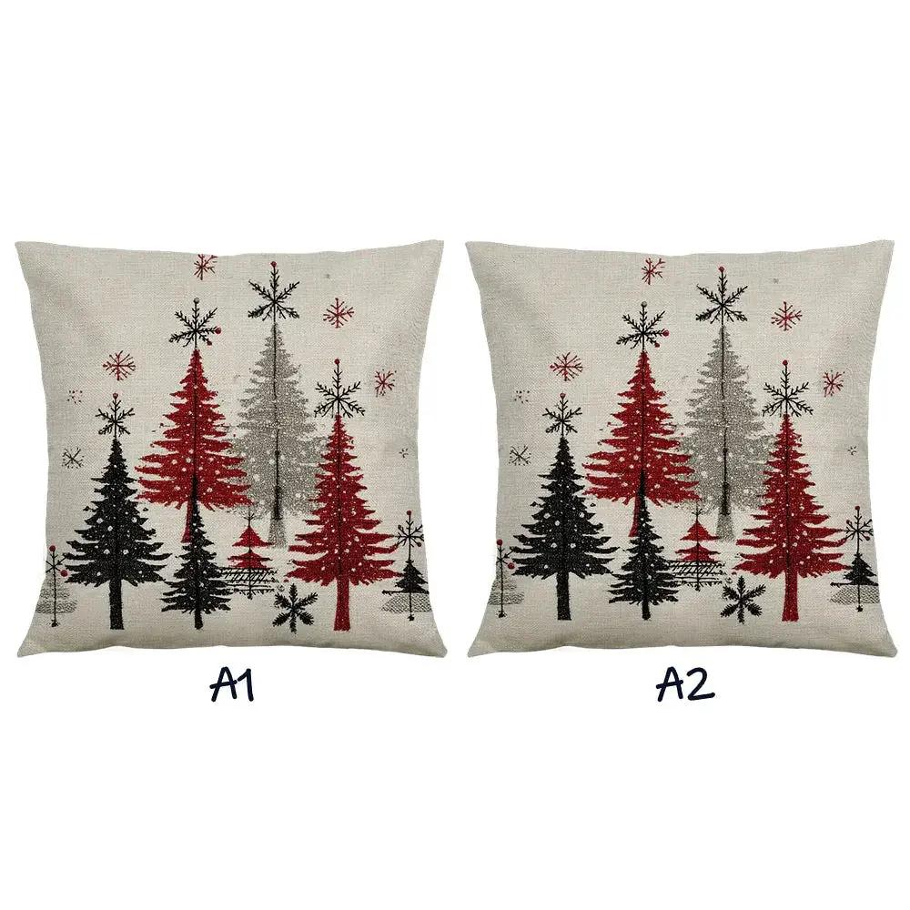 Cotton Throw Covers, Beige Snowflake Design, 40.64x45.72 cm Single-Sided Printed Pink and White by House Of Avana