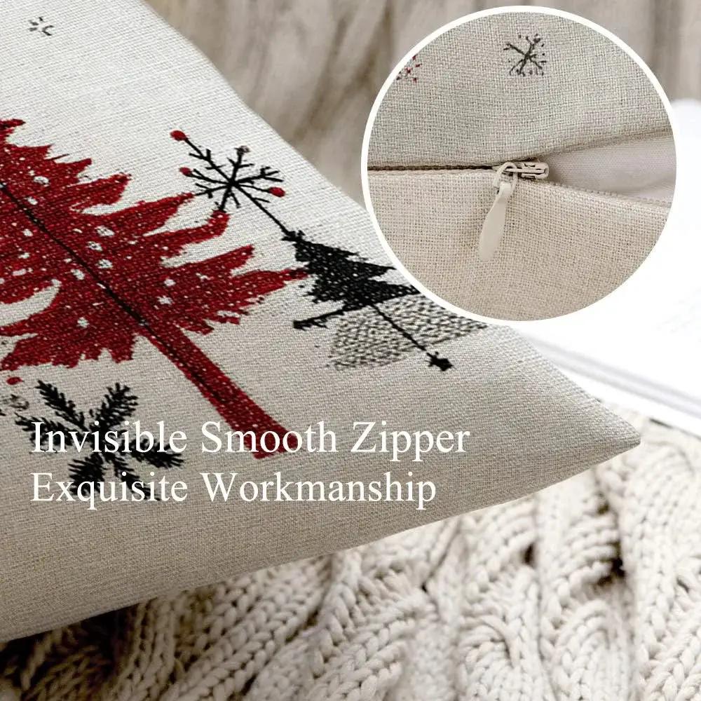 Cotton Throw Covers, Beige Snowflake Design, 40.64x45.72 cm Single-Sided Printed Pink and White by House Of Avana