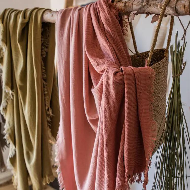 Cotton Throw Sofa Blanket by RusticReach
