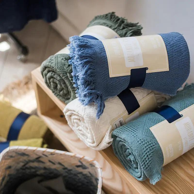 Cotton Throw Sofa Blanket by RusticReach