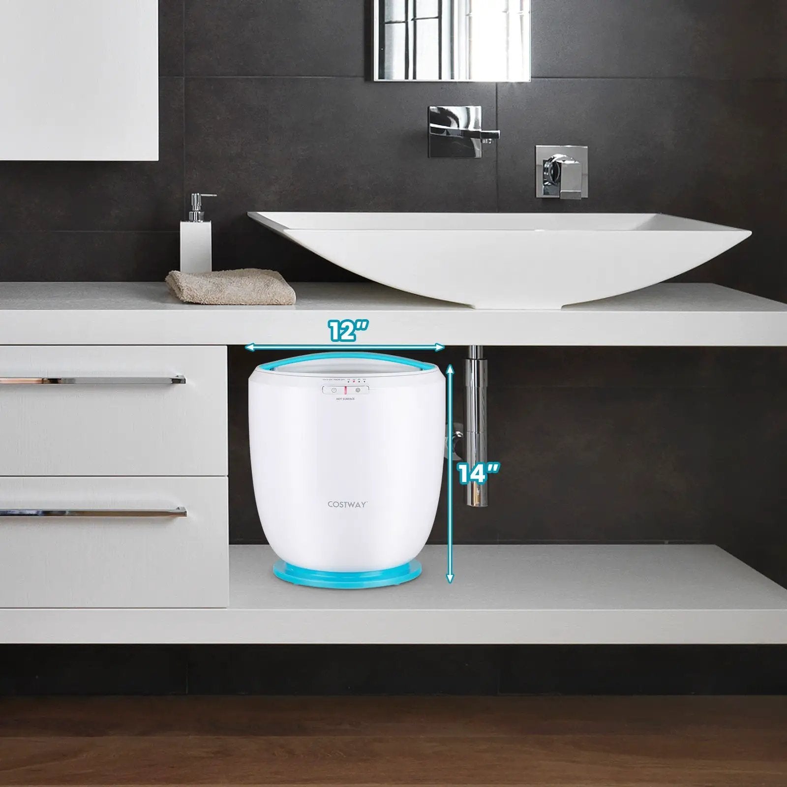 Countertop Towel Warmer Bucket with Auto Shut off by DirectDeals
