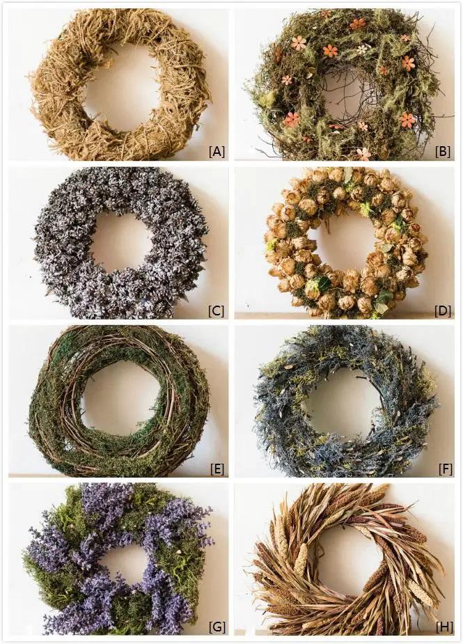 Country Small Silk Wreath in Various Design by RusticReach