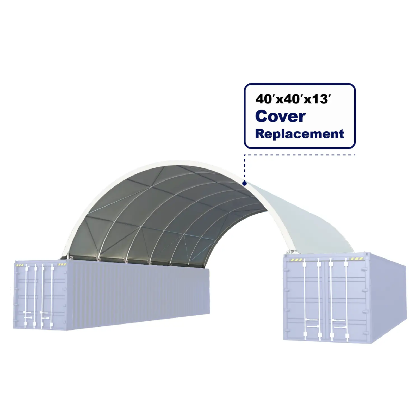 Cover Replacement for Container Shelter 40'x40'x13' by Chery Industrial