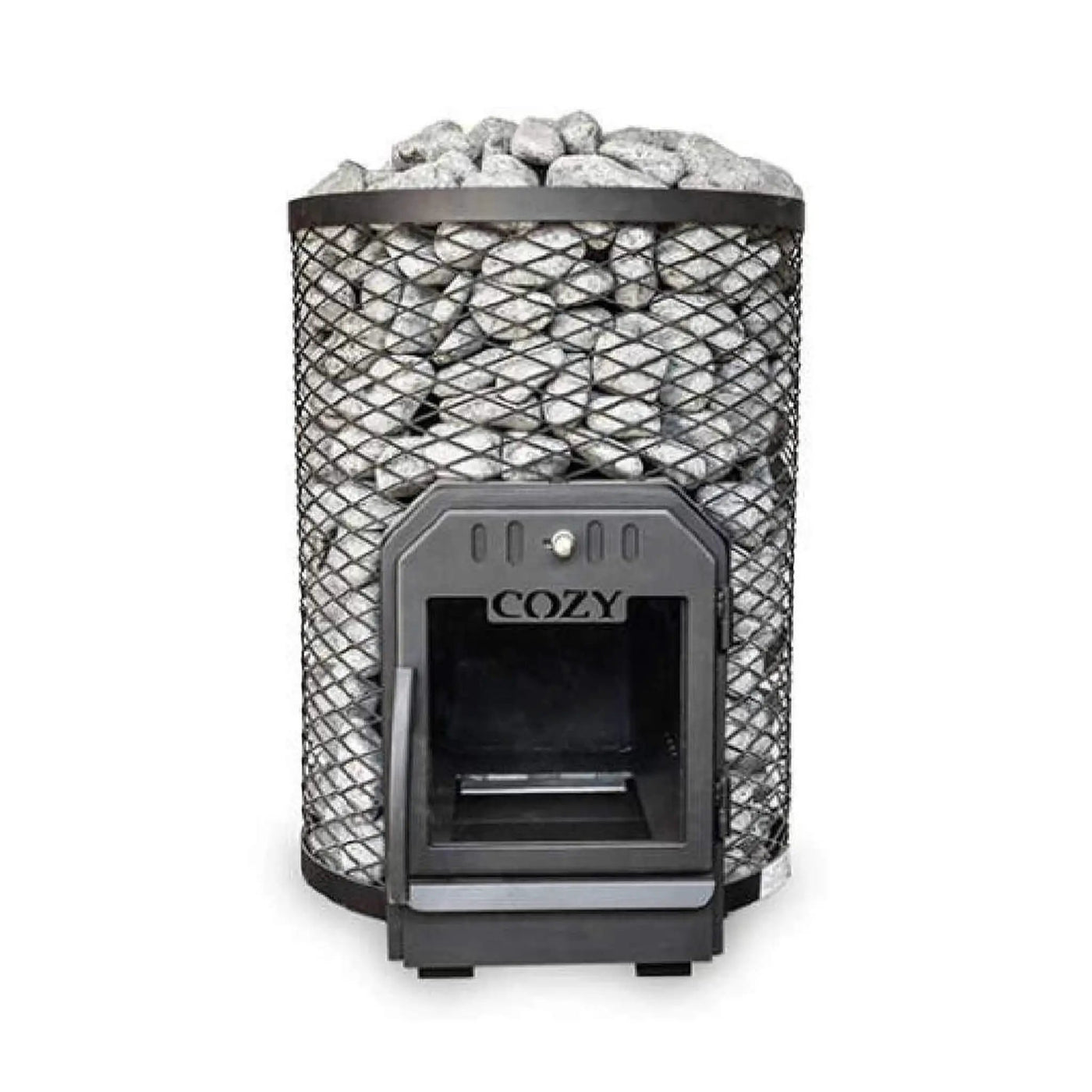 Cozy Heat O Floor Mount Wood-Burning Sauna Stove With Sauna Stones [COZY O] (SAK19475) by SAKSBY WHOLESALE