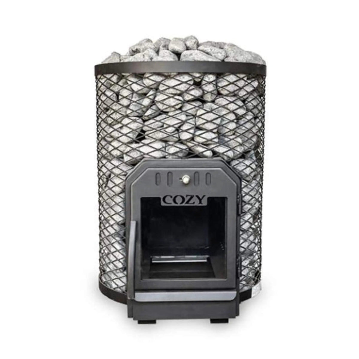 Cozy Heat O Thru-Wall Wood Burning Sauna Stove With Sauna Stones [COZY O-TW] (SAK93612) by SAKSBY WHOLESALE