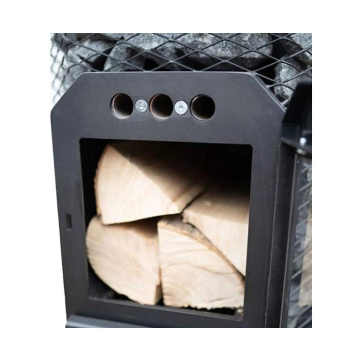 Cozy Heat O Thru-Wall Wood Burning Sauna Stove With Sauna Stones [COZY O-TW] (SAK93612) by SAKSBY WHOLESALE