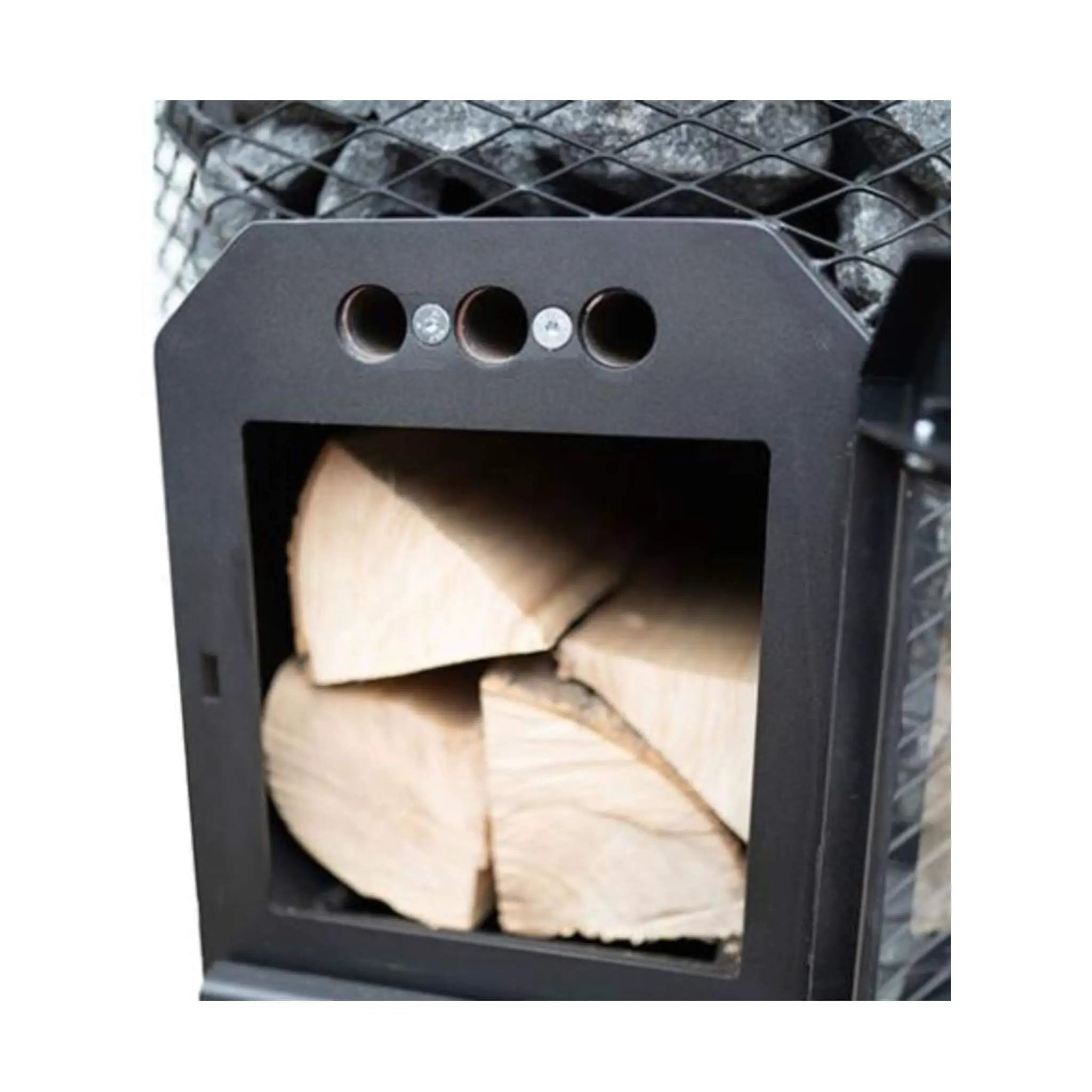 Cozy Heat O Thru-Wall Wood Burning Sauna Stove With Sauna Stones [COZY O-TW] (SAK93612) by SAKSBY WHOLESALE
