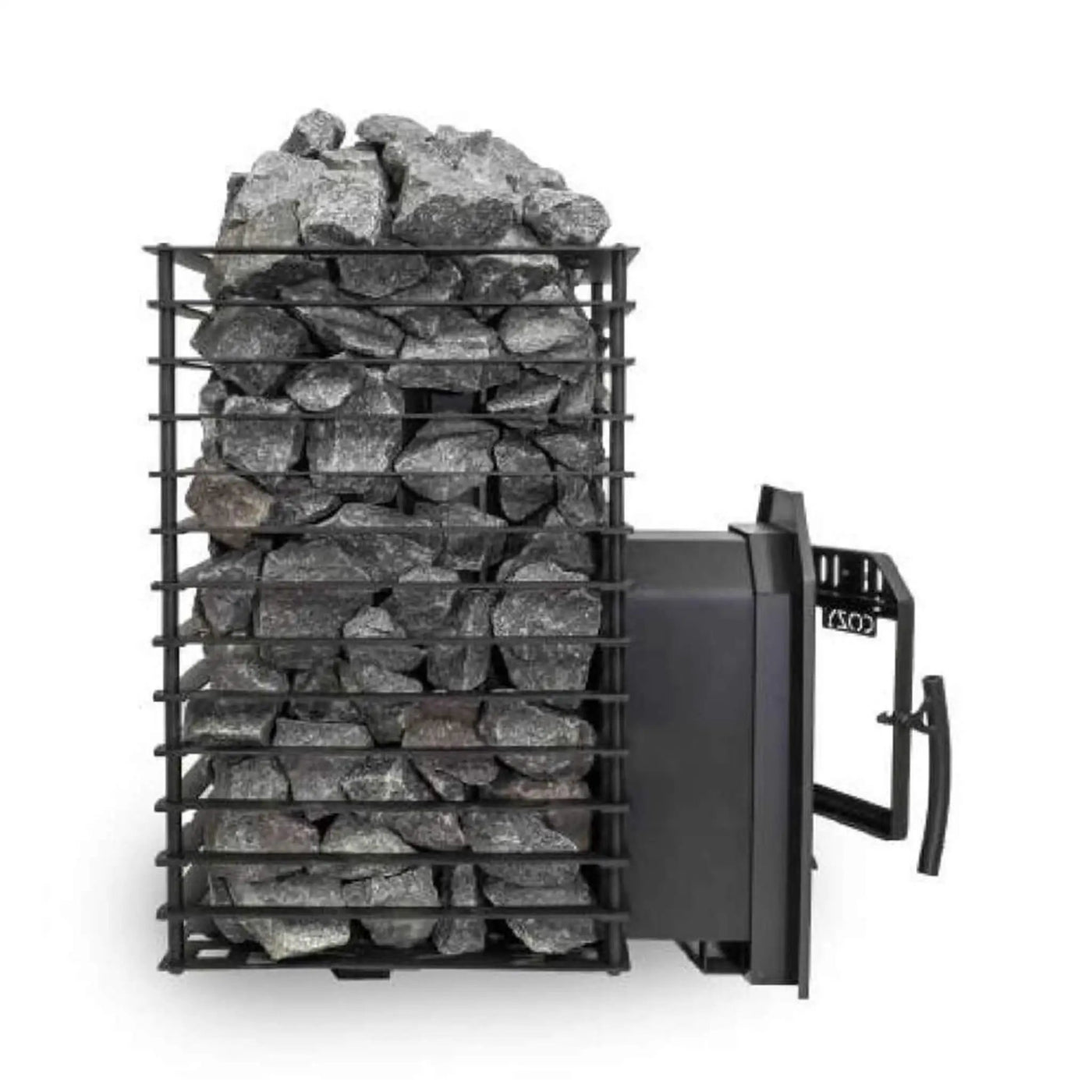 Cozy Heat Quattro Thru-Wall Square Style Sauna Stove With Sauna Stones [COZY QUATTRO TW] (SAK81754) by SAKSBY WHOLESALE