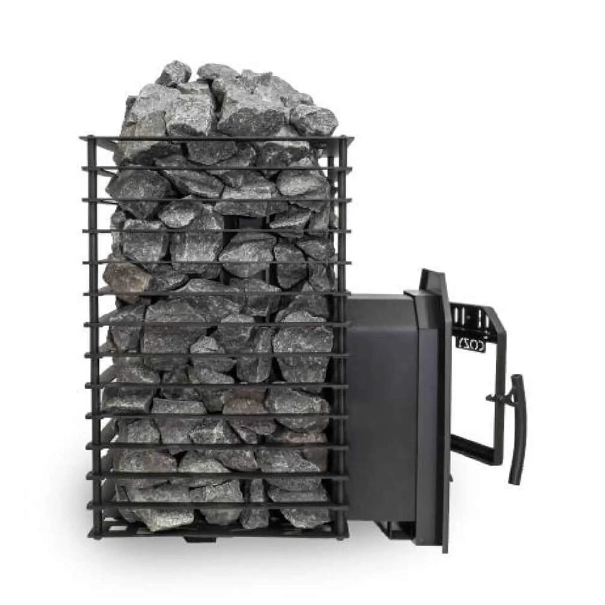 Cozy Heat Quattro Thru-Wall Square Style Sauna Stove With Sauna Stones [COZY QUATTRO TW] (SAK81754) by SAKSBY WHOLESALE