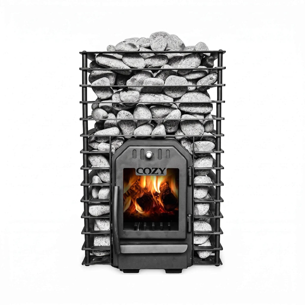 Cozy Heat Quattro Wood-Fired Sauna Stove With Sauna Stones [COZY QUATTRO] (SAK23947) by SAKSBY WHOLESALE