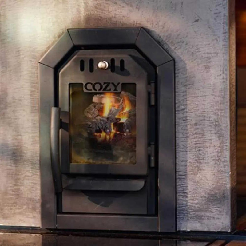 Cozy Heat SW Thru-Wall Wood Burning Sauna Stove With Sauna Stones [COZY SW-TW] (SAK69342) by SAKSBY WHOLESALE