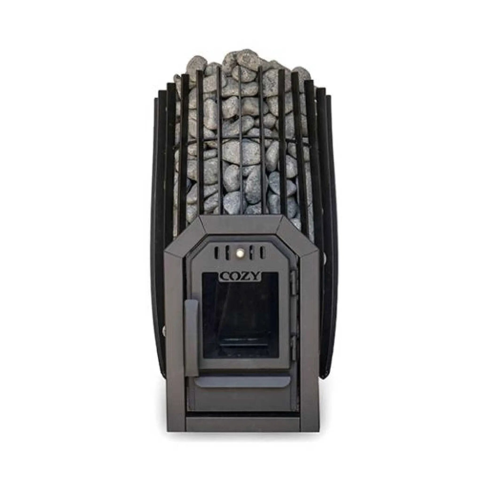 Cozy Heat SW Thru-Wall Wood Burning Sauna Stove With Sauna Stones [COZY SW-TW] (SAK69342) by SAKSBY WHOLESALE