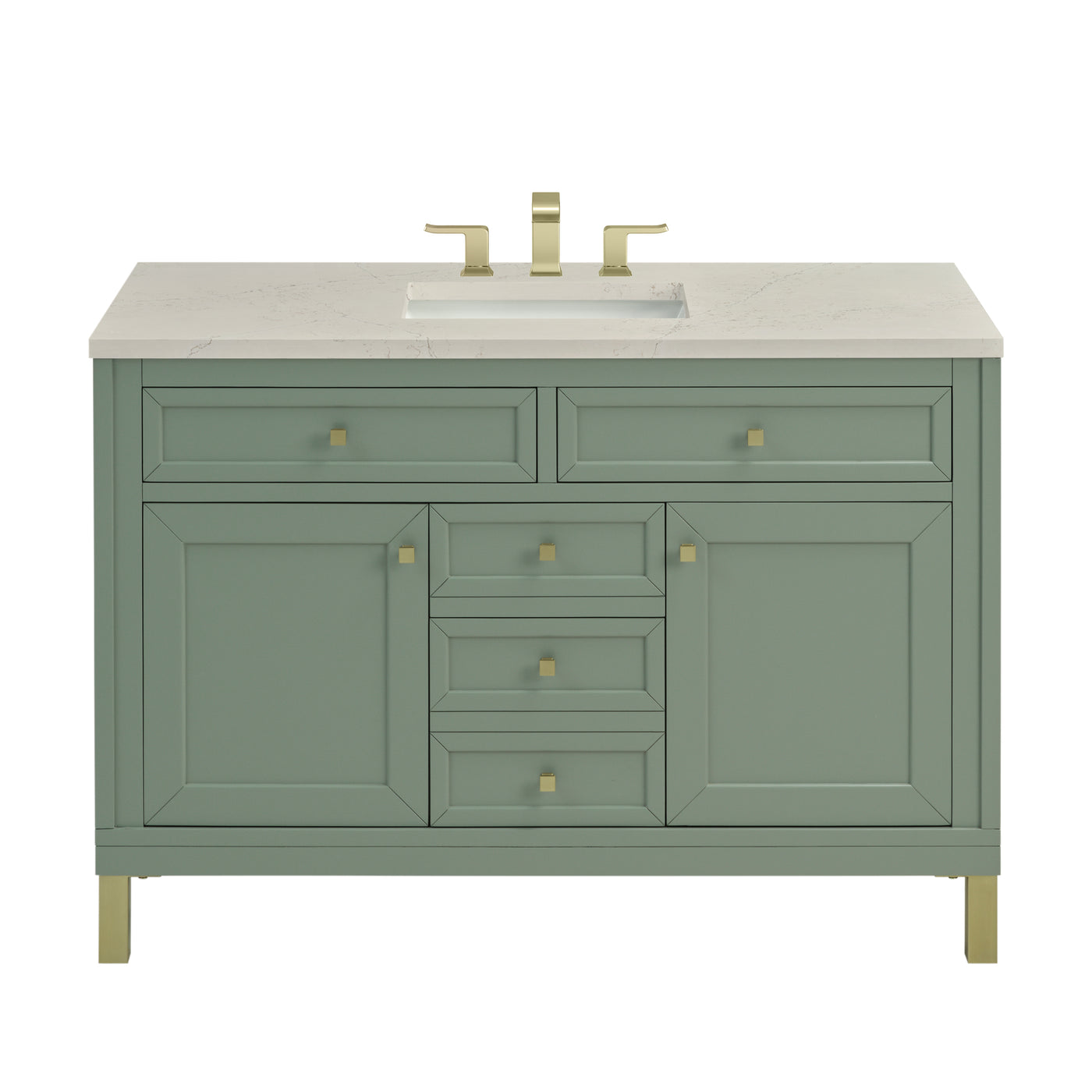 James Martin Chicago 48" Single Bathroom Vanity, Smokey Celadon, view 39