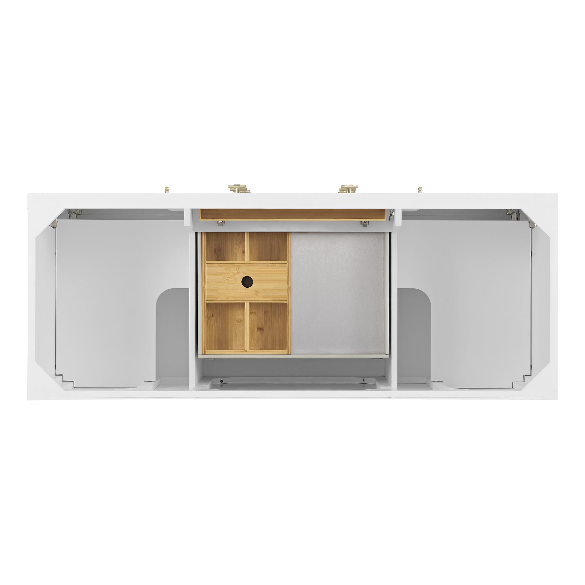 James Martin Myrrin 60" Double Bathroom Vanity, Bright White, view 20