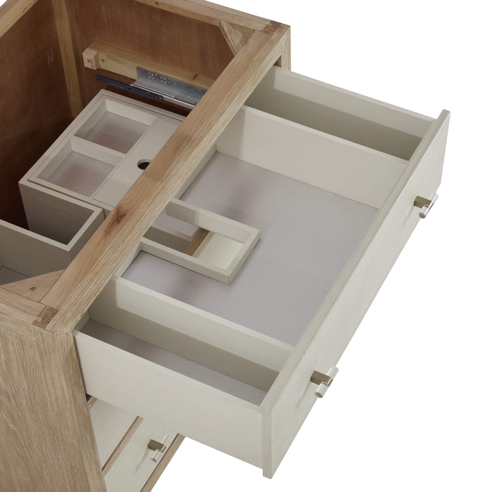 James Martin Celeste 36" Single Bathroom Vanity, Sunwashed Oak with Embossed Shagreen Drawer Fronts, view 13