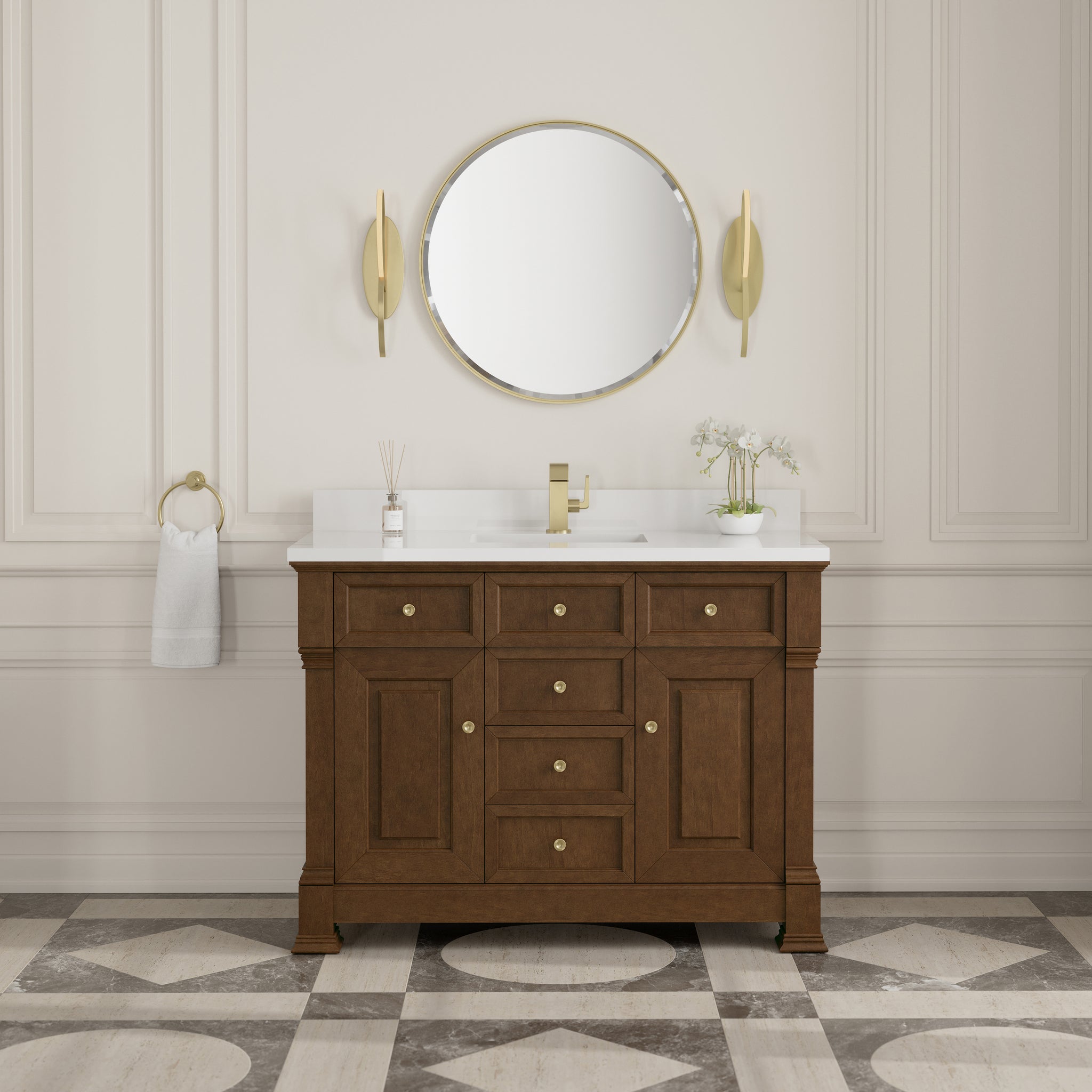 James Martin Brookfield 48" Single Bathroom Vanity, Honey Oak, view 36