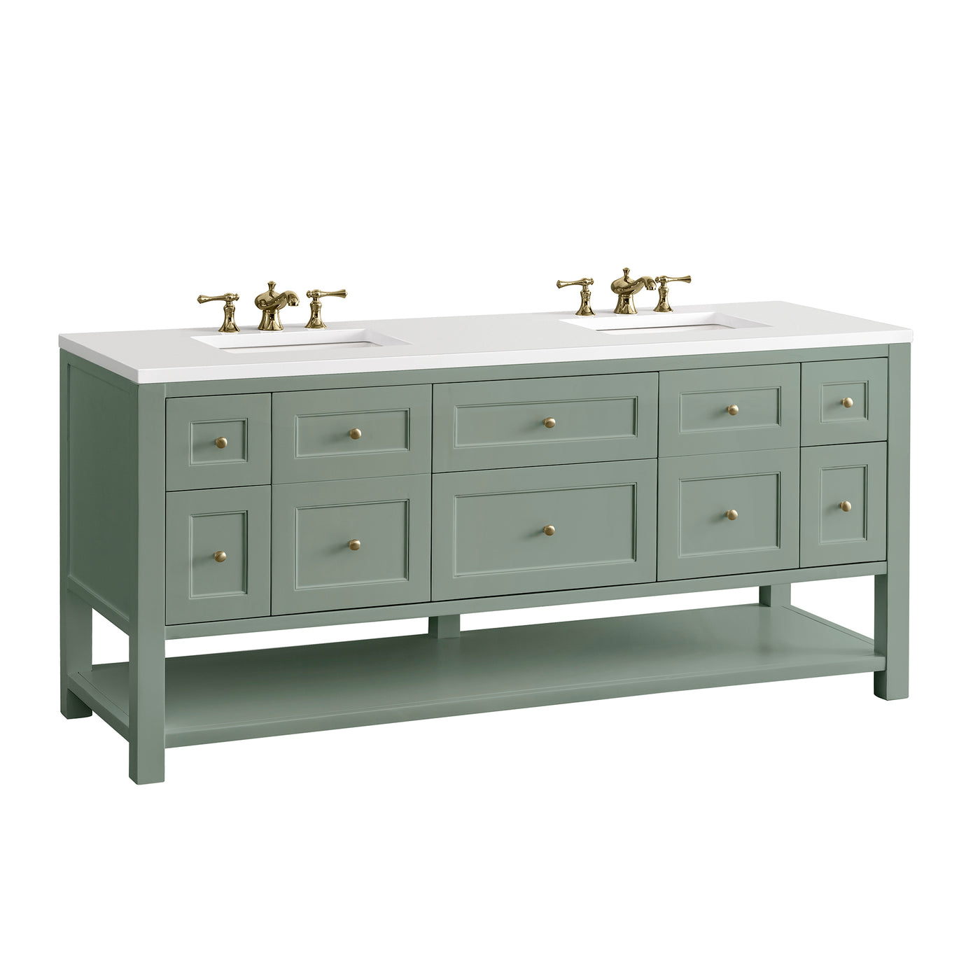 James Martin Breckenridge 72" Double Bathroom Vanity, Smokey Celadon, view 31
