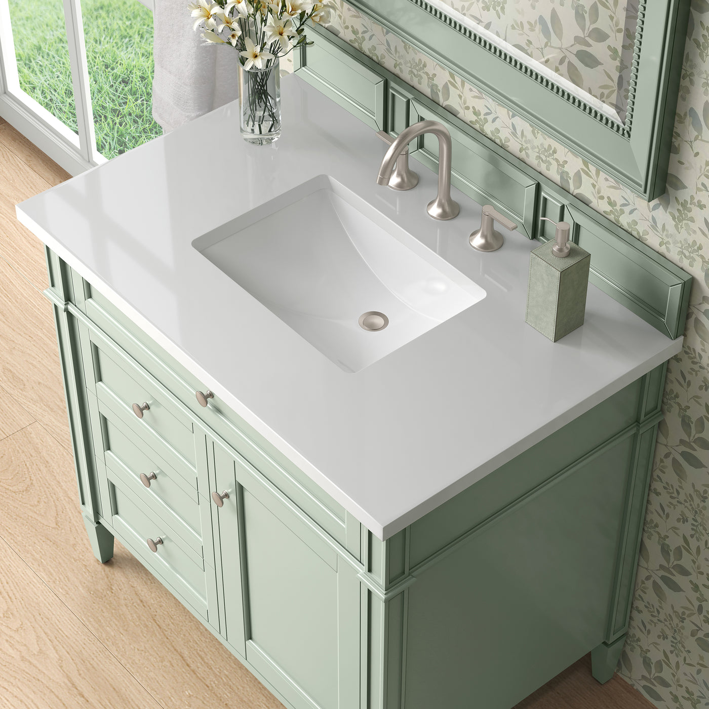 James Martin Brittany 36" Single Bathroom Vanity, Sage Green, view 17