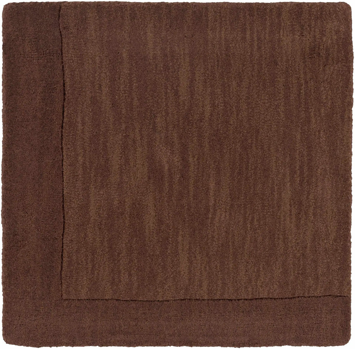 Bordered Solid Brown Wool Rug, photo 10 of 13