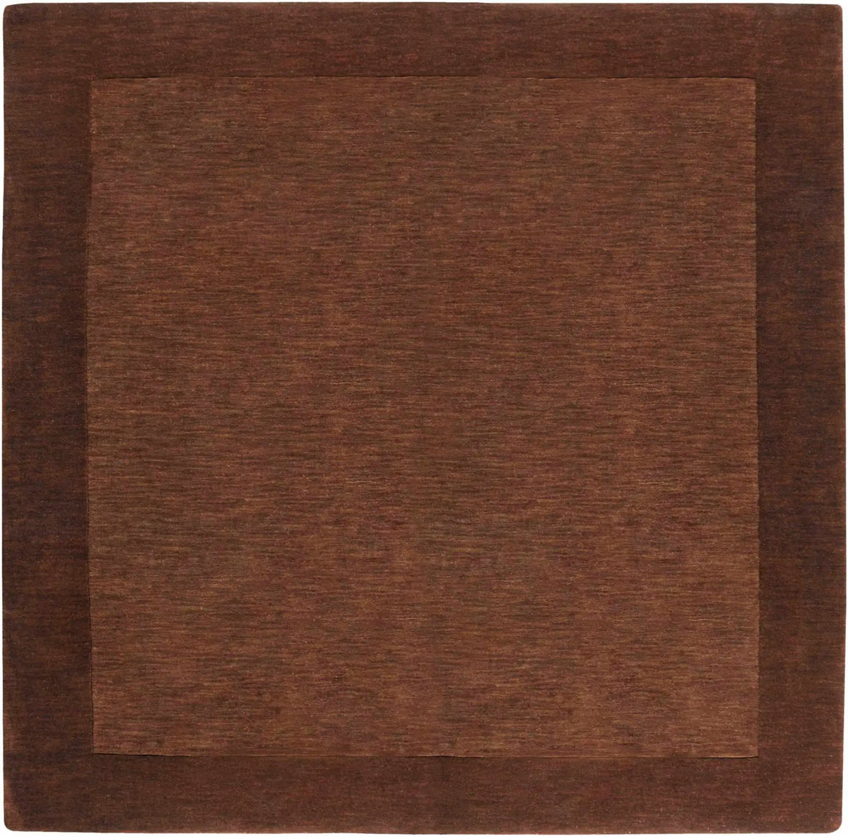 Bordered Solid Brown Wool Rug, photo 6 of 13