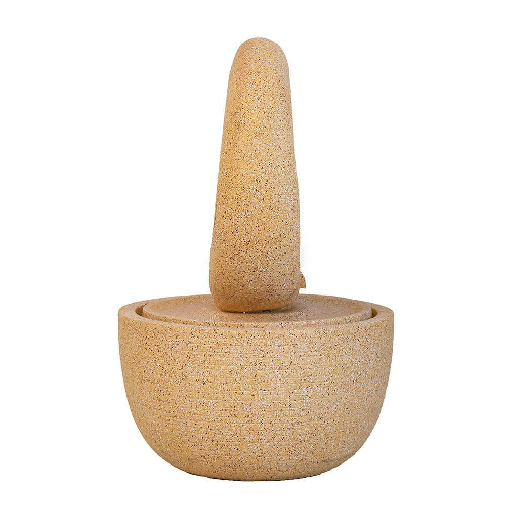 Concrete Modern Outdoor Water Fountain Ring Cream, photo 4 of 6