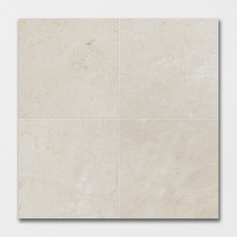 Crema Marfil Polished Marble Tiles 18x18 Marble Polished 18x18 Tiles — 2