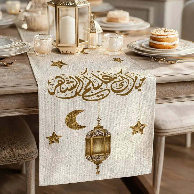 Crescent Table Runner - Islamic Ramadan Decor by House Of Avana