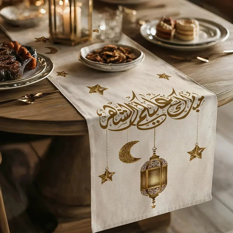 Crescent Table Runner - Islamic Ramadan Decor by House Of Avana