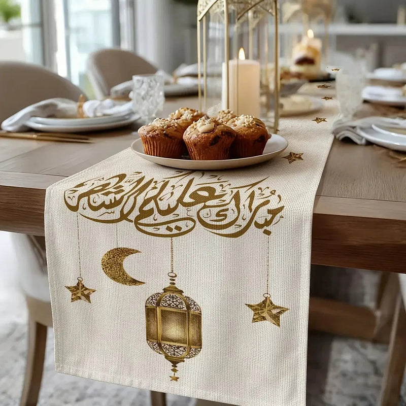 Crescent Table Runner - Islamic Ramadan Decor by House Of Avana