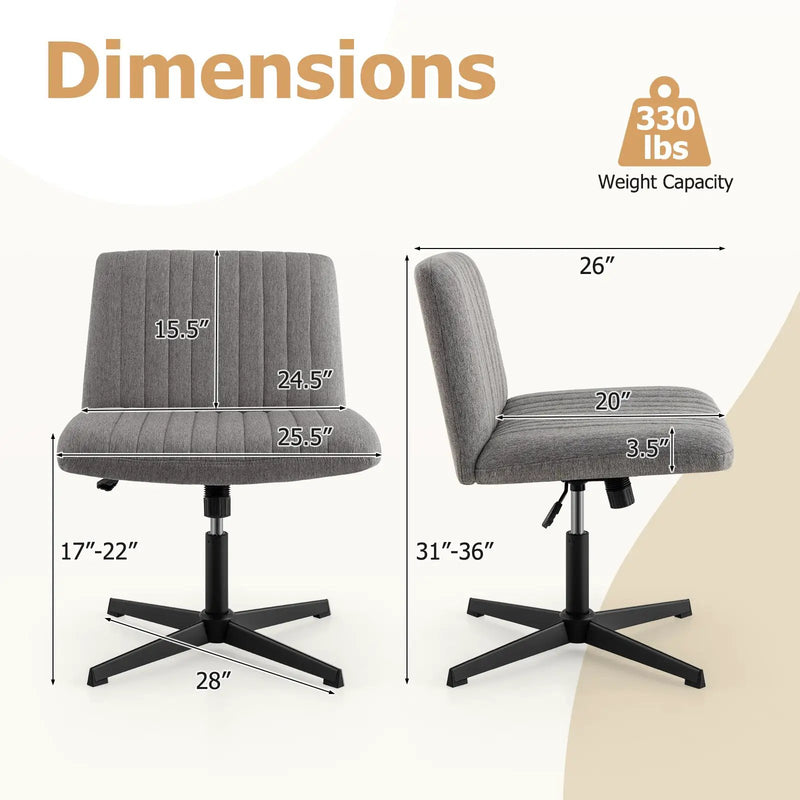 Criss Cross Legged Chair No Wheels 120¬∞ Rocking Adjustable Height by DirectDeals