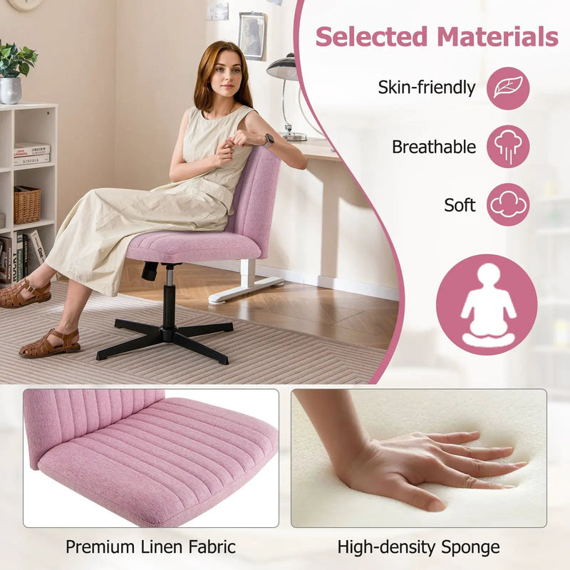 Criss Cross Legged Chair No Wheels 120¬∞ Rocking Adjustable Height by DirectDeals
