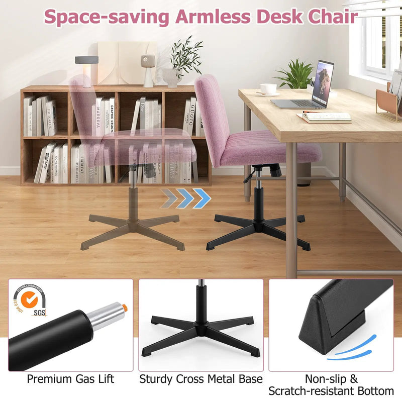 Criss Cross Legged Chair No Wheels 120¬∞ Rocking Adjustable Height by DirectDeals