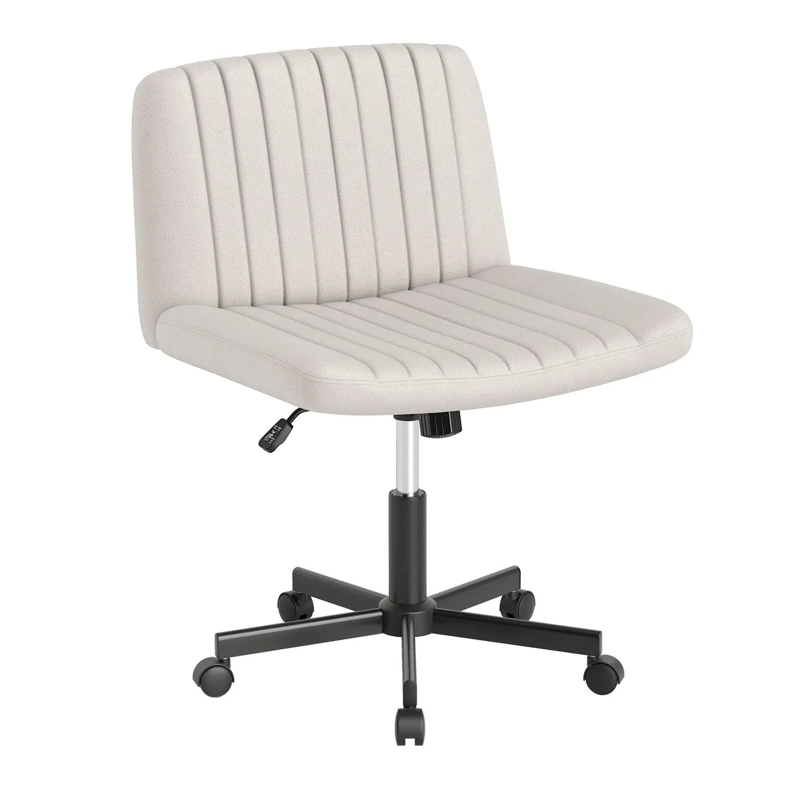 Criss Cross Chair with Wheels Cross-Legged Swivel Desk Chair with Soft-Padded Wide Seat by DirectDeals