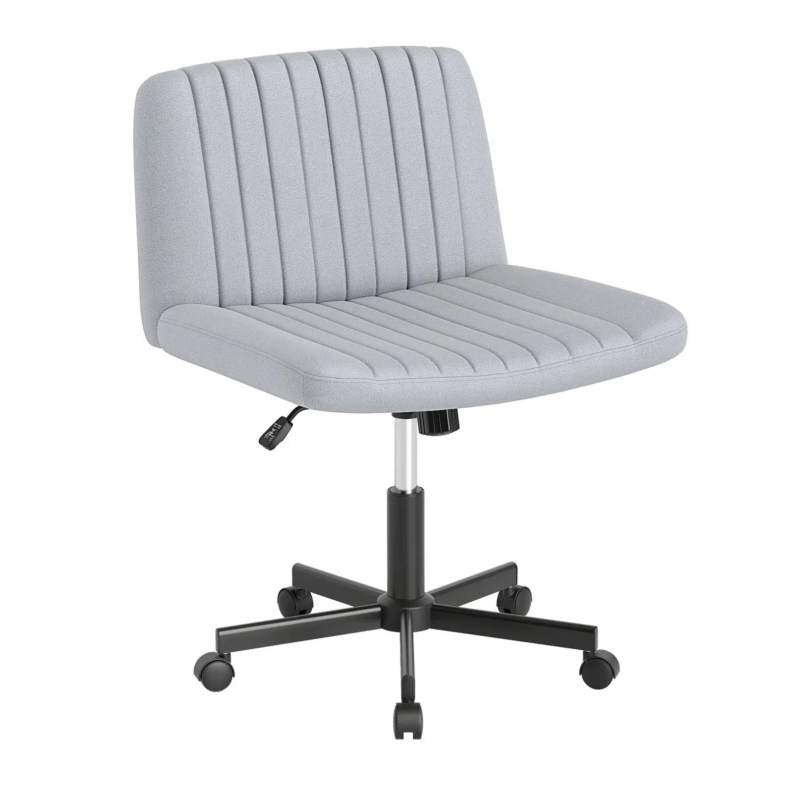 Criss Cross Chair with Wheels Cross-Legged Swivel Desk Chair with Soft-Padded Wide Seat by DirectDeals