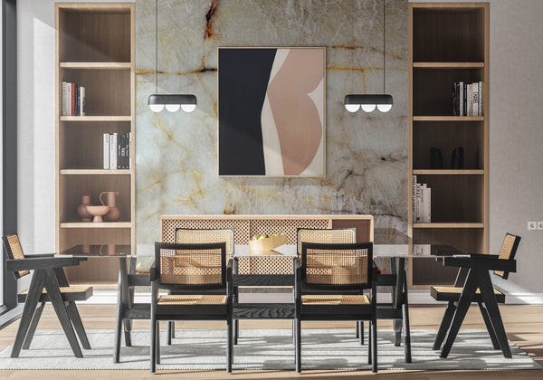 Cristallo Polished Quartzite Slab Random room scene