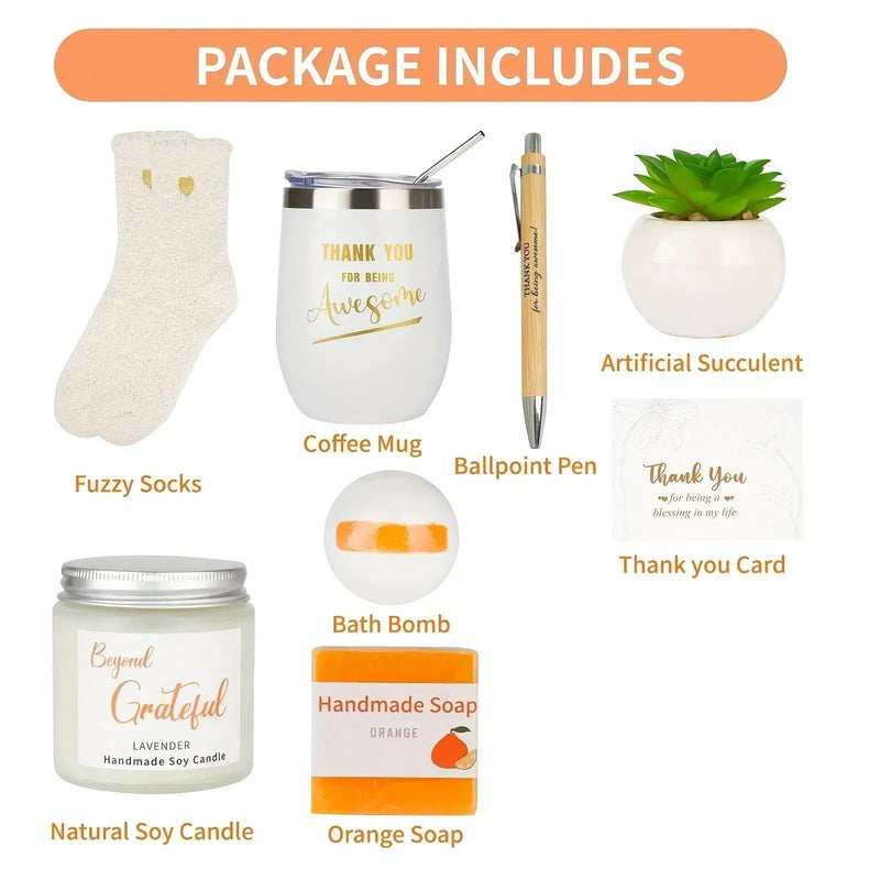 Crystal Glass Appreciation Gifts Set with Engraved Message by House Of Avana