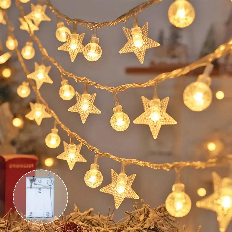 Crystal Glass String Lights with Bubble Balls by House Of Avana