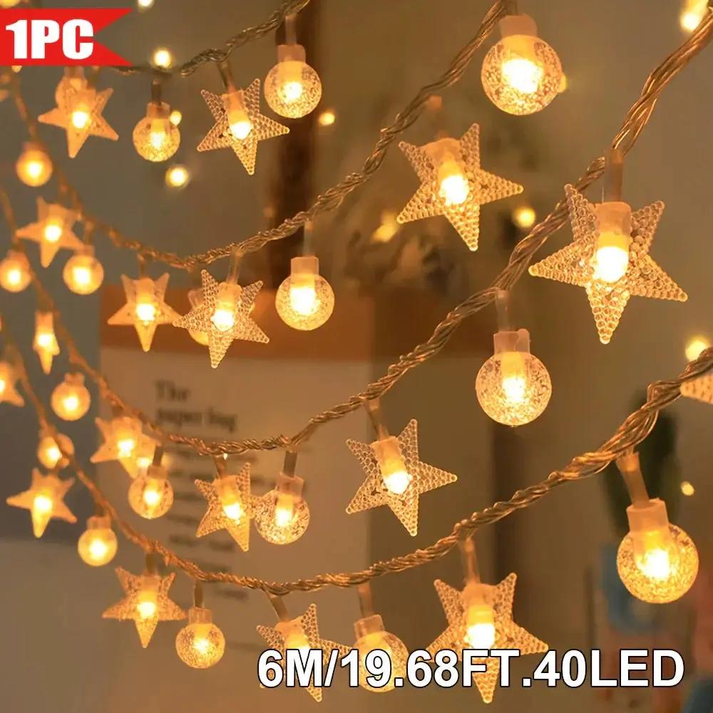 Crystal Glass String Lights with Bubble Balls by House Of Avana