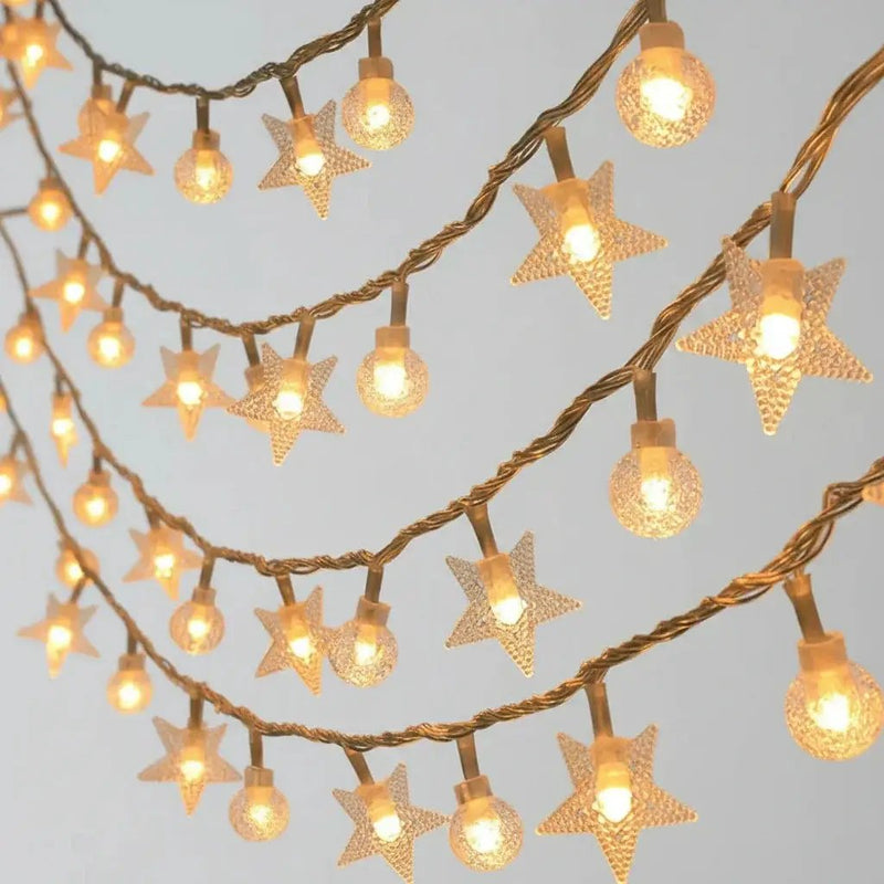 Crystal Glass String Lights with Bubble Balls by House Of Avana