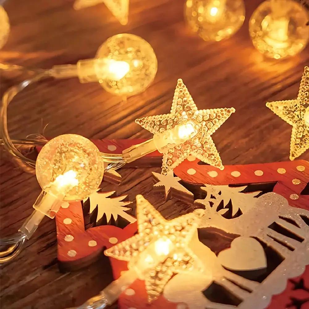 Crystal Glass String Lights with Bubble Balls by House Of Avana