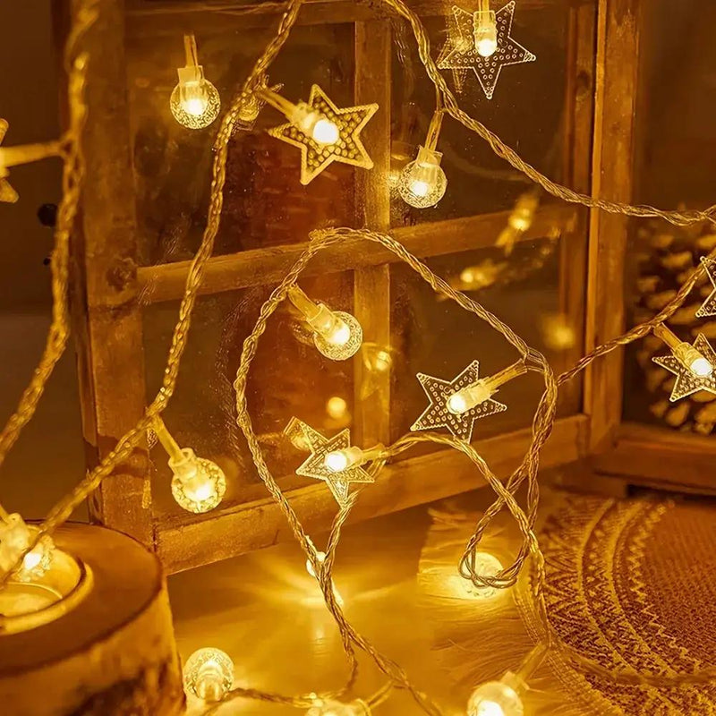 Crystal Glass String Lights with Bubble Balls by House Of Avana