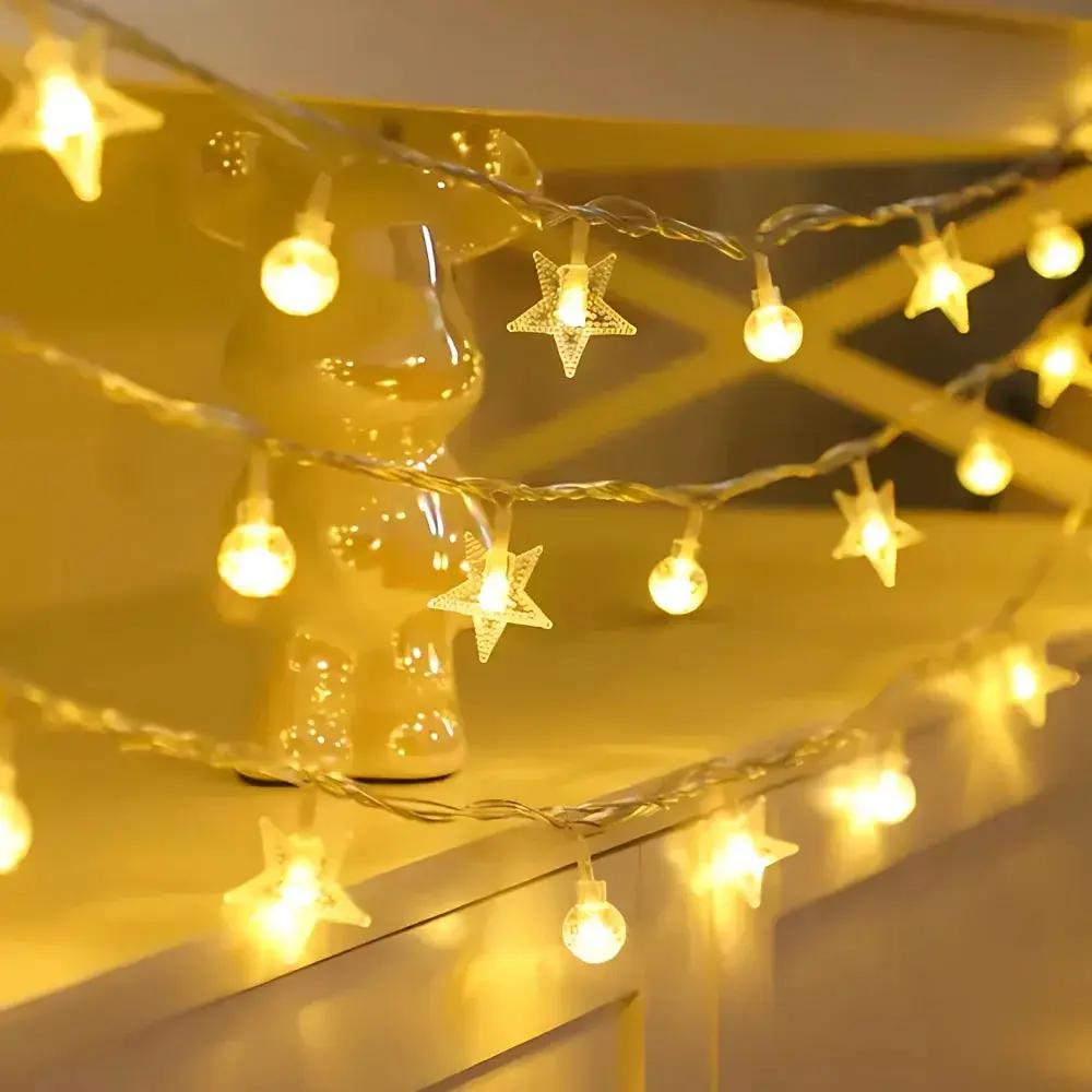 Crystal Glass String Lights with Bubble Balls by House Of Avana