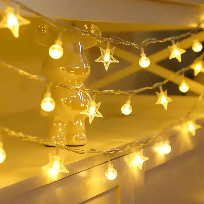 Crystal Glass String Lights with Bubble Balls by House Of Avana