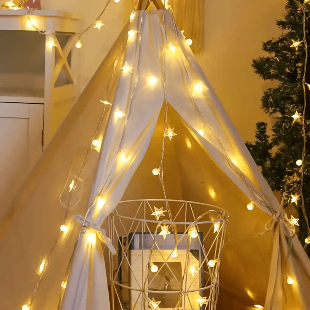 Crystal Glass String Lights with Bubble Balls by House Of Avana