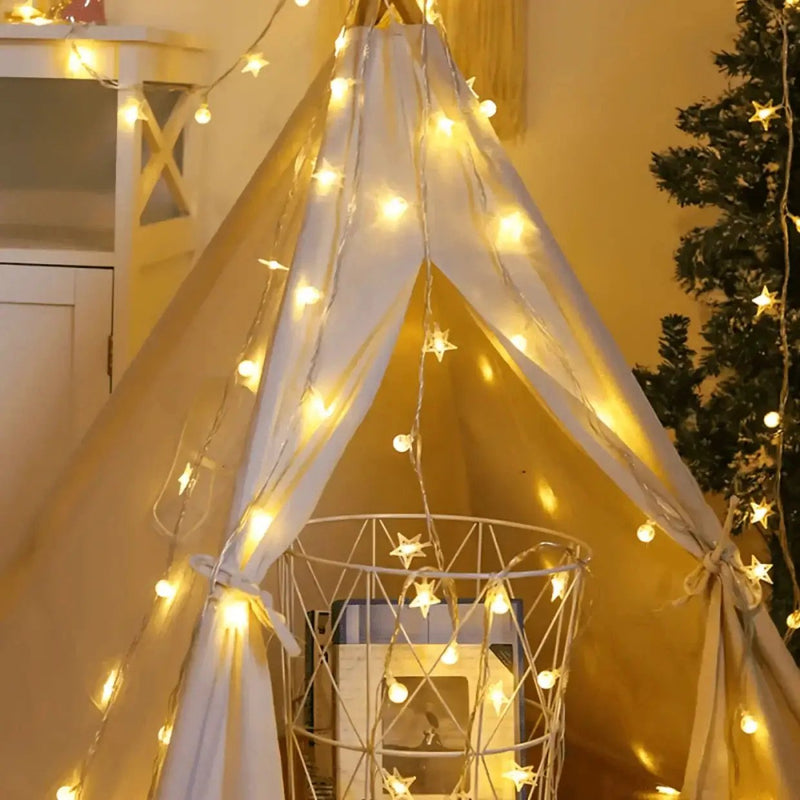 Crystal Glass String Lights with Bubble Balls by House Of Avana