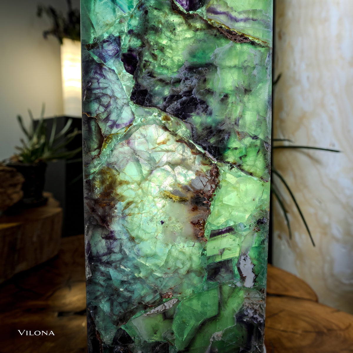 Crystal Lamp (Fluorite Table Lamp #3), photo 9 of 11