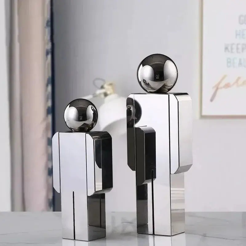 Modern Geometric Human Figurine Sculpture for Home Decor by House Of Avana