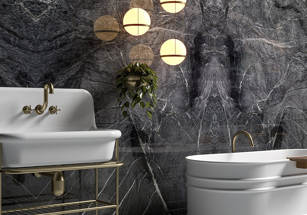 Crytos Polished Quartzite Slab Random room scene